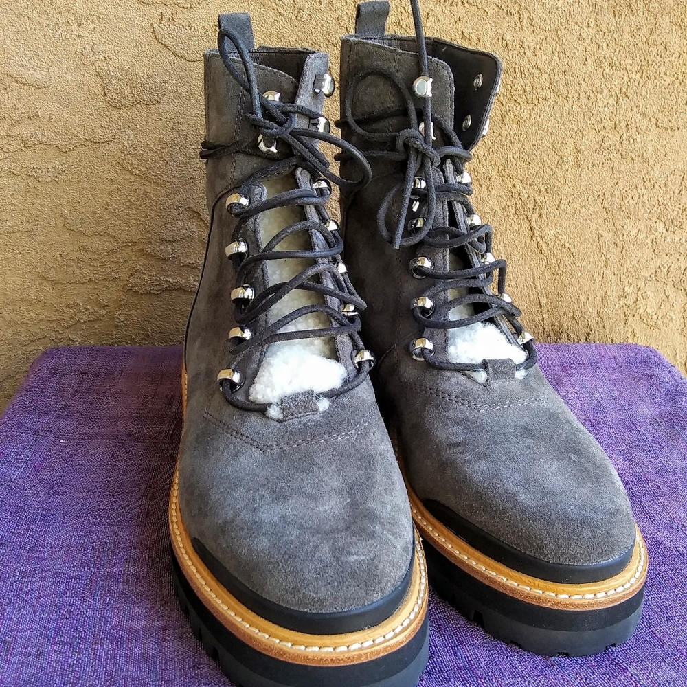 Marc Fisher Izzie Shearling/Suede Boot Size 8.5
